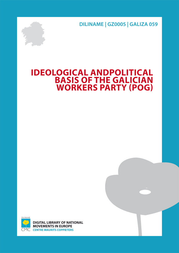 Ideological and political basis of the Galician Labour Party (POG) (1977)